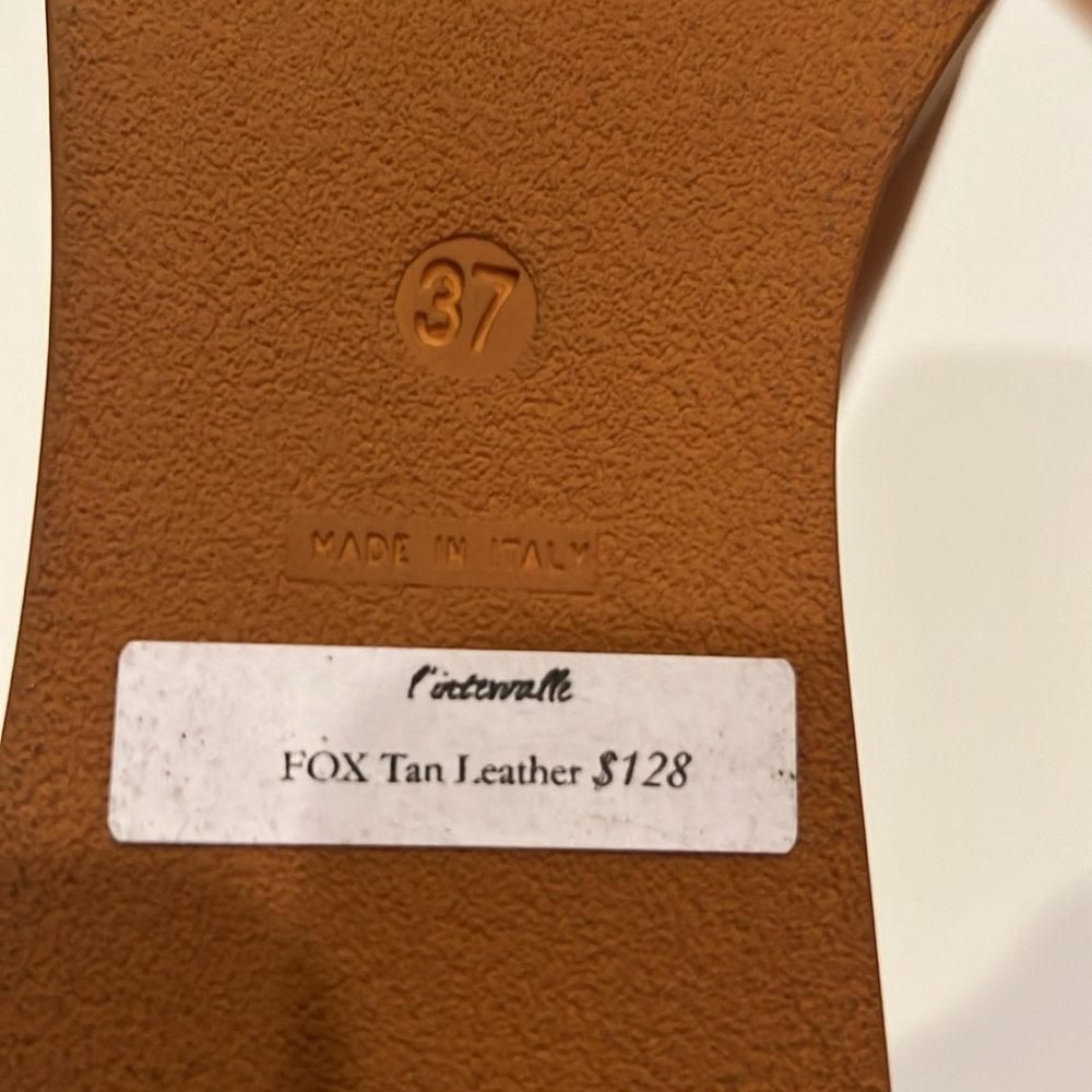 L’Intervalle Fox Tan mules sandals, Leather Upper, Padded Insole, Made in Italy - Picture 7 of 8
